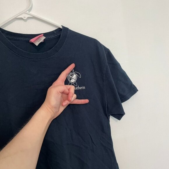 SIMPLY SOUTHERN Life is Beautiful Enjoy the Ride Short Sleeve Tee Navy Blue M - Picture 7 of 16